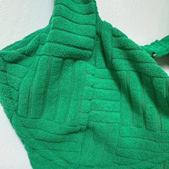 Beach Riot Blair Terry Bikini Top Jelly Bean Green Size L - Picture 4 of 5